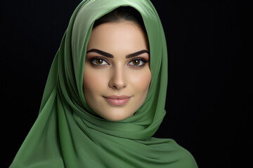 Naklejka premium Young and Beautiful woman in hijab