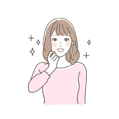 Illustration of a Smiling Women.