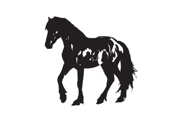 Vector pony horse silhouette