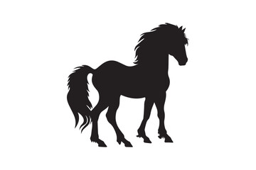 Vector pony horse silhouette