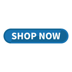 Shop Now Button In Blue Rectangle Rounded Shape For Sale Promotion Business Marketing Social Media Information
