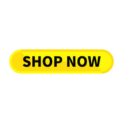 Shop Now Button In Yellow Rounded Rectangle Shape For Sale Promotion Business Marketing Social Media Information
