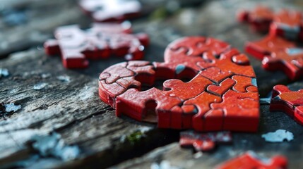 A heart-shaped puzzle, representing the mystery of love.