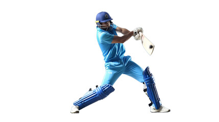 Indian batsman celebrating winning a tough,Isolated on transparent PNG background, Generative ai