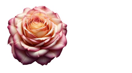 pink rose isolated on white background , generative ai