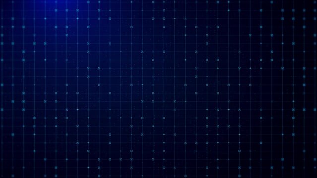 Grid perspective design over and under blue light grid on dark background, futuristic retro style. 4K 3D cyberpunk style Sci-Fi laser grid landscape. Digital cyber surface style. Technology or Science