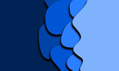 abstract blue background paper cut