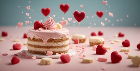 Generative ai Delicious decadent Tres Leches milk cake with cream and vanilla frosting Fruit raspberries and cherries topping

