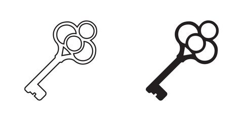 Key icon vector. Key logo design. Key vector icon illustration isolated on white background