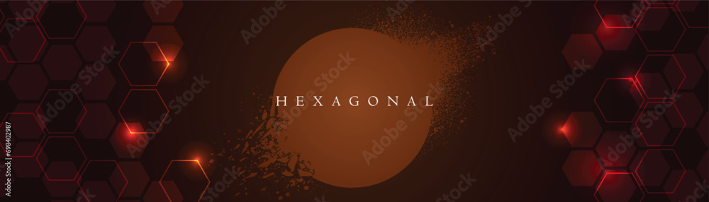 Poster vector abstract background design with colorful hexagonal shapes. vector banner design.