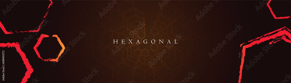Poster vector abstract background design with colorful hexagonal shapes. vector banner design.