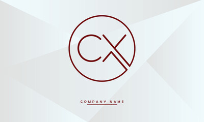 CX, XC, C, X Abstract Letters Logo Monogram