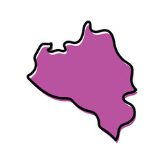 Obraz premium Portuguesa state of Venezuela vector map design.