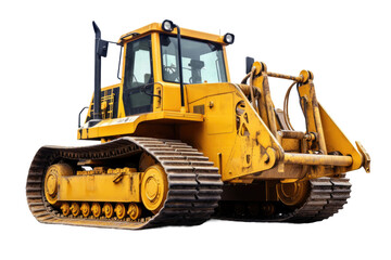 Bulldozer at Work Graphic Isolated on Transparent Background