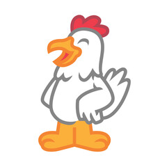 Chicken logo mascot fast food symbol