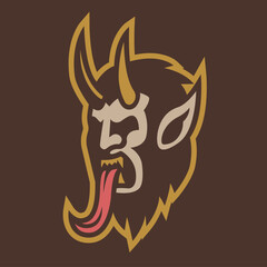Krampus icon logo mascot