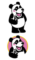 Panda mascot logo symbol 