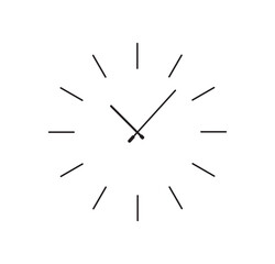 wall clock isolated on white