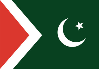 Istehkam-e-Pakistan party flag vector image - obrazy, fototapety, plakaty