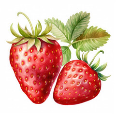 Strawberry Illustration, Generative Ai