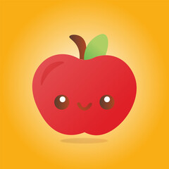 Apple cartoon illustration vector design in eps 10