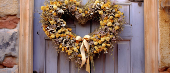 close up of a wreath