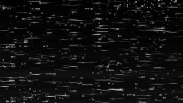 4K Unique Design Abstract Digital Animation Pixel Noise Glitch Error Video Damage Animation.