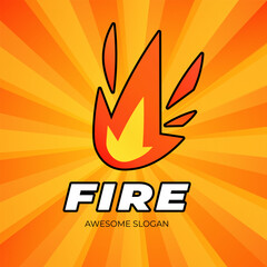 Fire logo vector illustration design in eps 10
