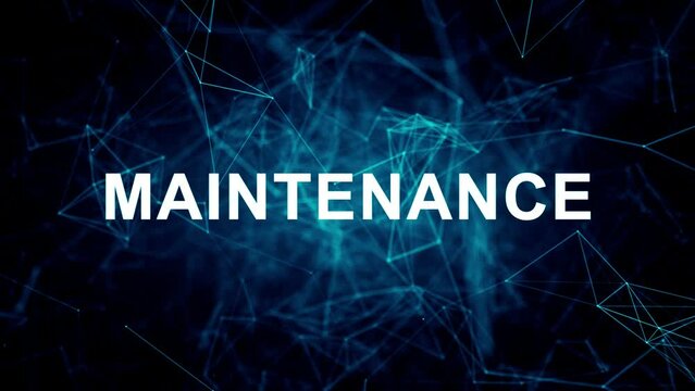 Animated futuristic texts about Plumbing Maintenance, plumbing and maintenance services
