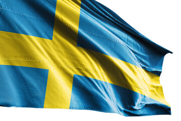 Swedish flag on a transparent background.
