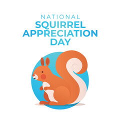 For the National Squirrel Appreciation Day event, this vector image is suitable.