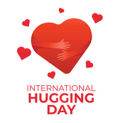 For the occasion of International Hugging Day, this vector graphic is suitable.