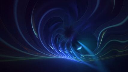 3D manual rendering abstract fractal light background