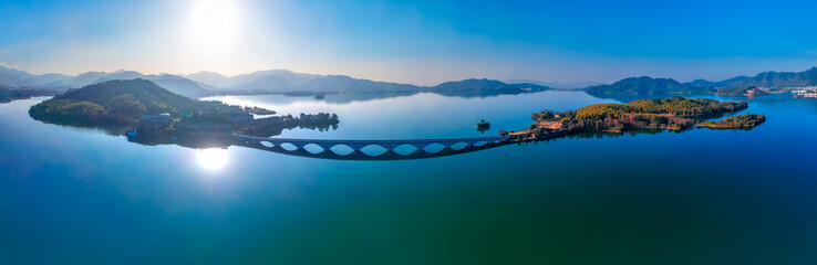 Huanshui Bridge at Siming Lake in Yuyao City, Zhejiang Province, China