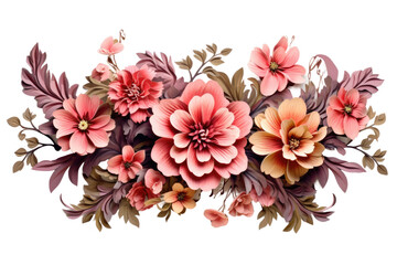 Floral Chronicles Arrangements Isolated On Transparent Background