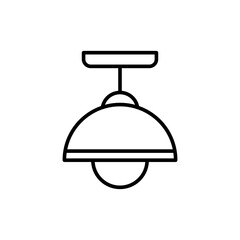 Hanging lamp outline icons, minimalist vector illustration ,simple transparent graphic element .Isolated on white background