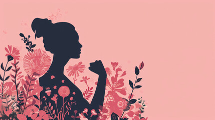 Fototapeta premium International women's rights day background with copy space