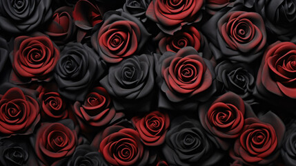 Black roses background