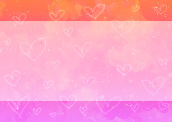 可愛いハートの背景イラスト