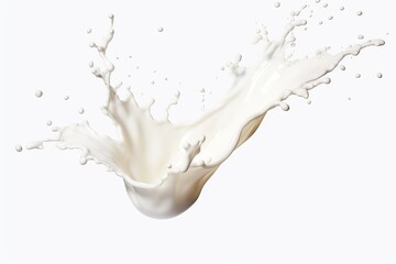 Milk splash isolated on White Background