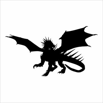 silhouette of a dragon