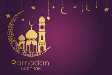 Ramadhan Eid Mubarak background greeting card
