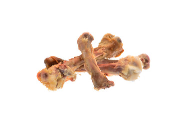 chicken bones isolated on white background