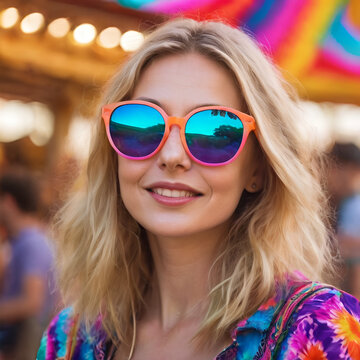 portrait of a woman in sunglasses,trendy sunglasses, modern woman, 