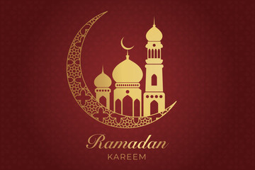 Ramadhan Eid Mubarak background greeting card