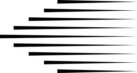 Comic speed motion lines. Horizontal fast motion lines for comic books. Vector illustration.