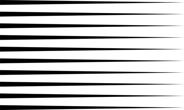 Comic speed motion lines. Horizontal fast motion lines for comic books. Vector illustration.