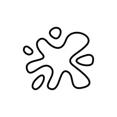 Stain outline icons, minimalist vector illustration ,simple transparent graphic element .Isolated on white background