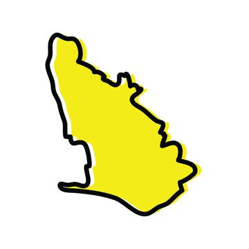 recommend clip art: Western Region of Ghana vector map graphic