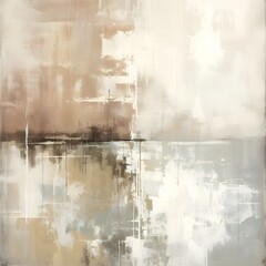 Abstract painting split exactly in a top and bottom two section image.
